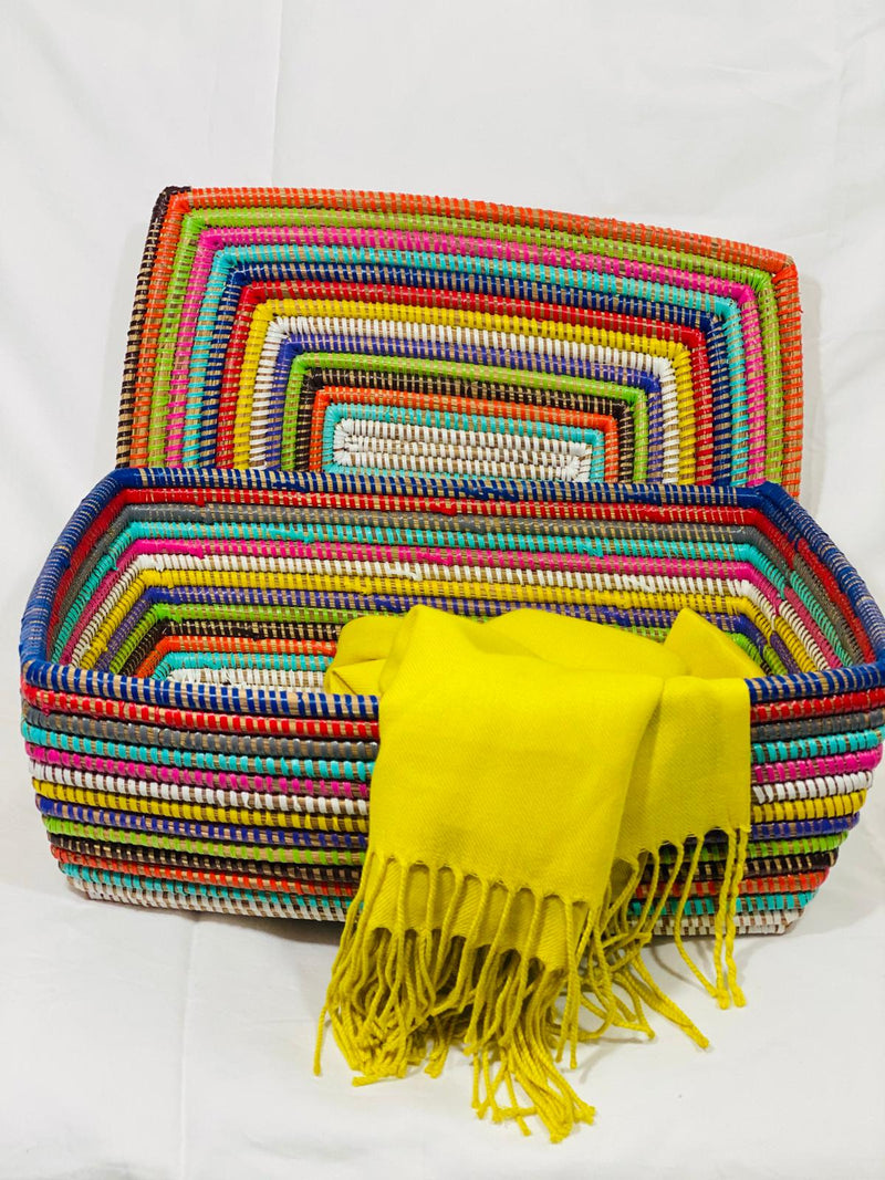 Weji rectangle woven basket