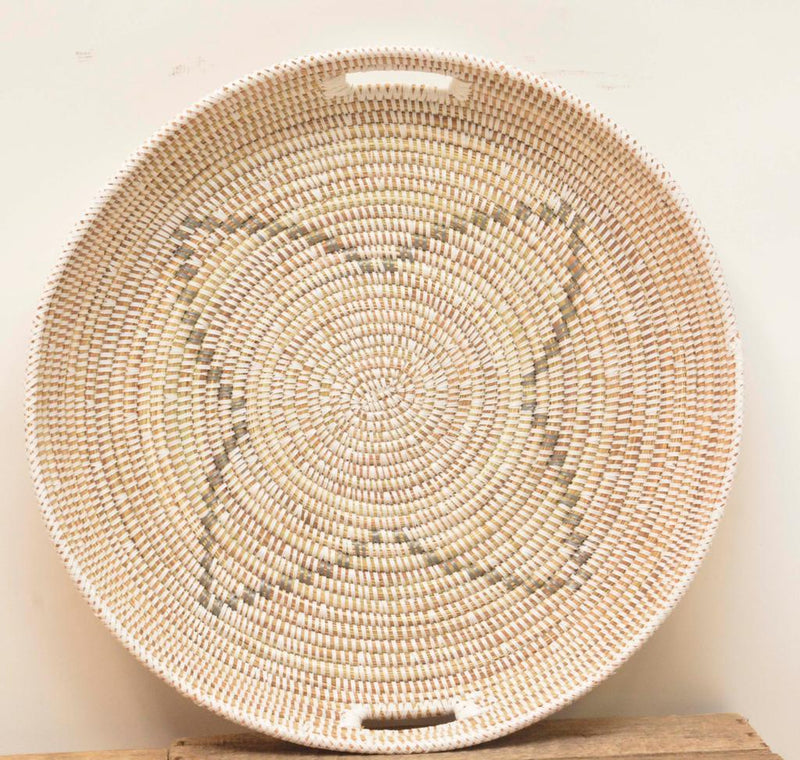 Umy sweetgrass tray with handles